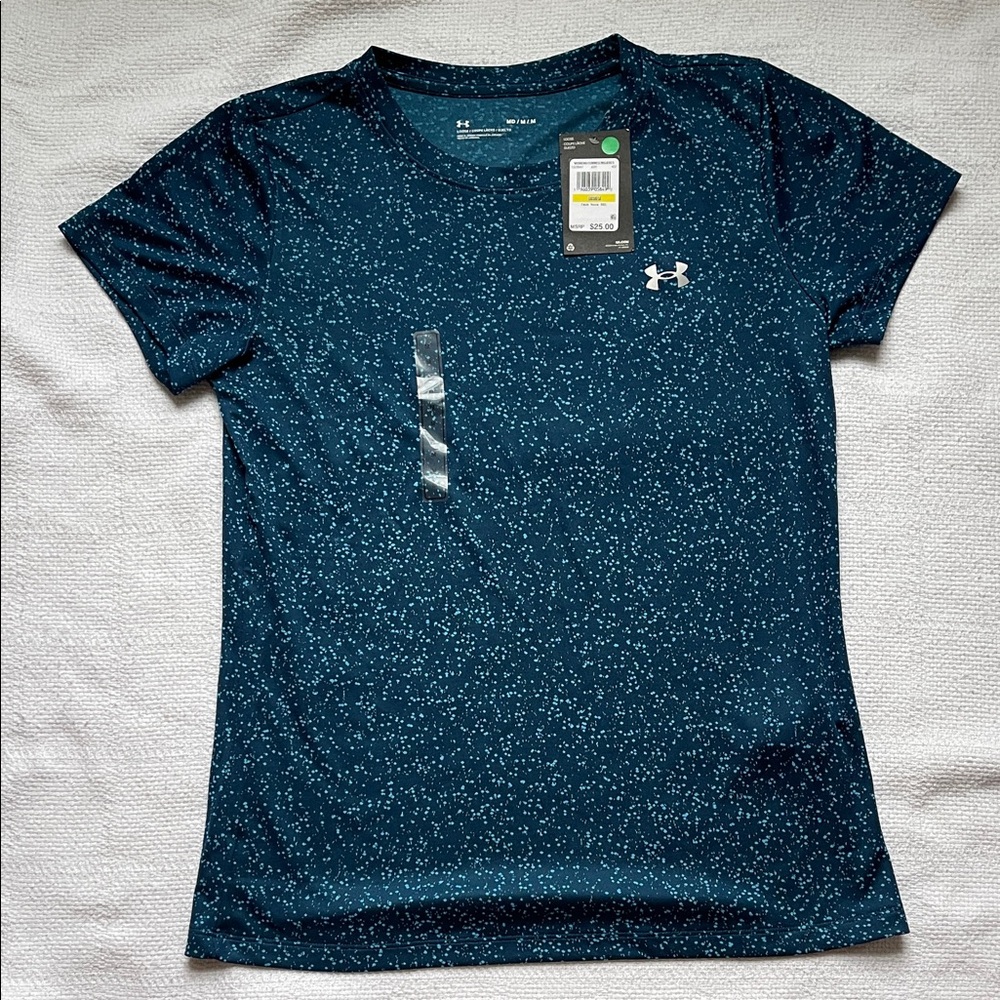 Under Armour Blue Speckled Short Sleeve Tee